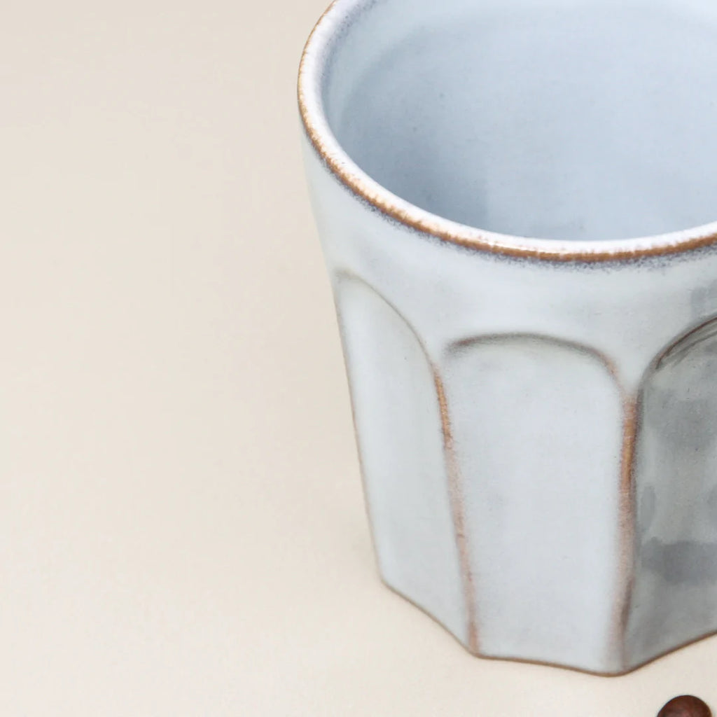 jumbled indigo love collectors ritual latte cup mug coffee ceramic australia pale blue glaze