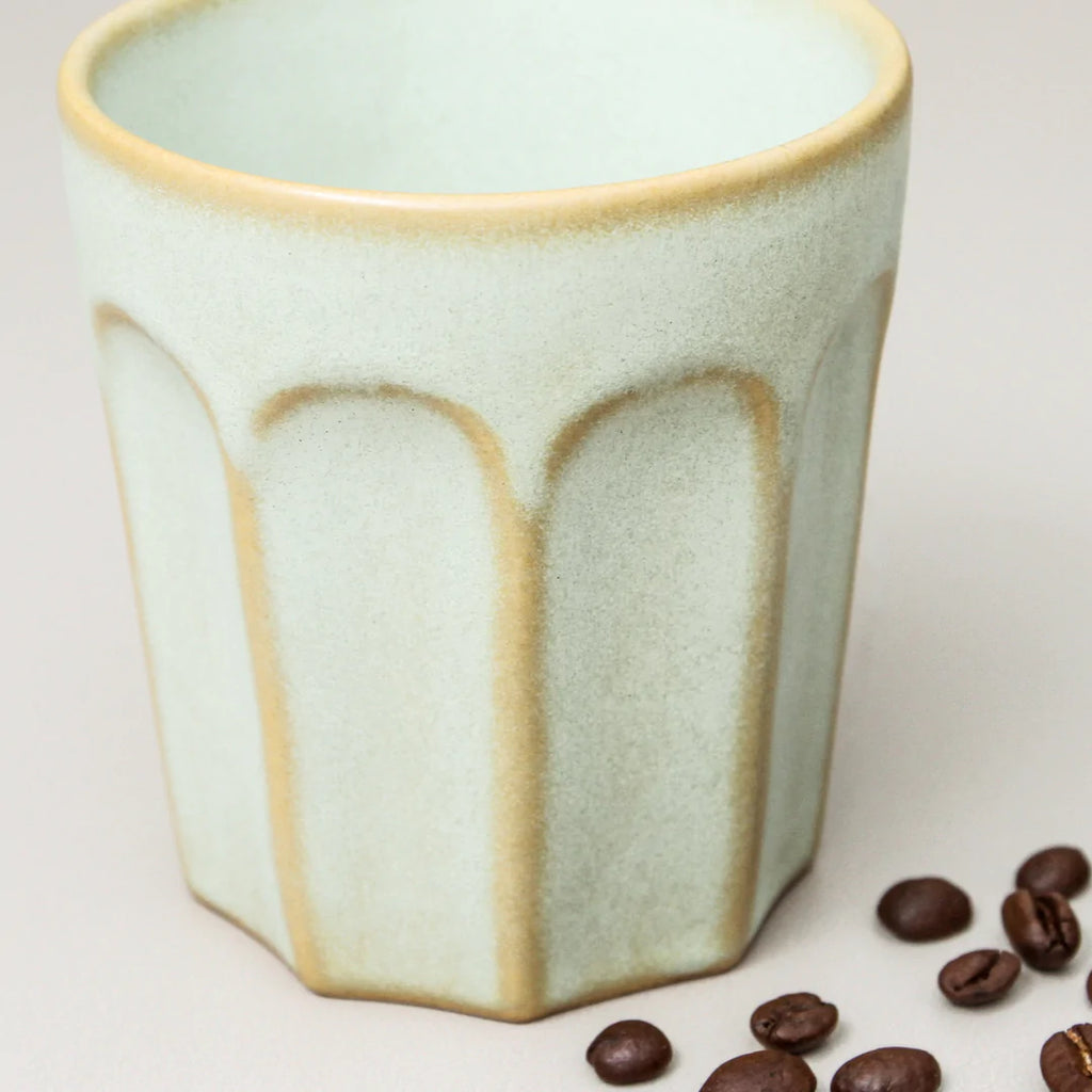 jumbled indigo love collectors ritual latte cup mug coffee ceramic australia mint pale green glaze