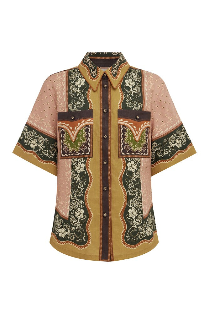 Darcey Shirt - Bandana Print