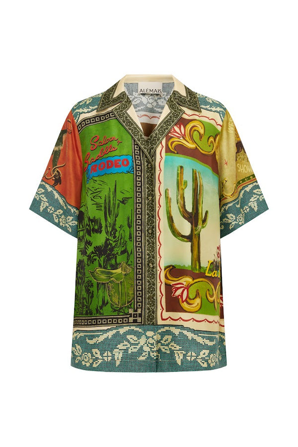 Ace Silk Shirt - Rodeo Print
