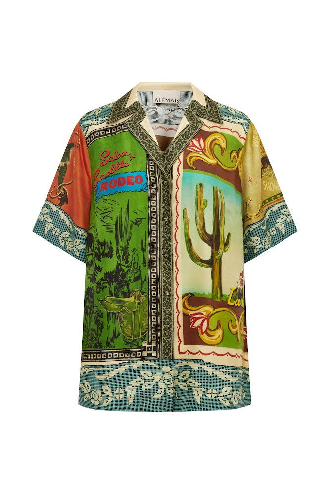 Ace Silk Shirt - Rodeo Print