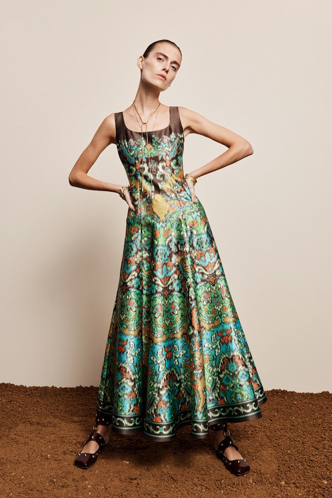 Charlotte Gown - Medallion Print