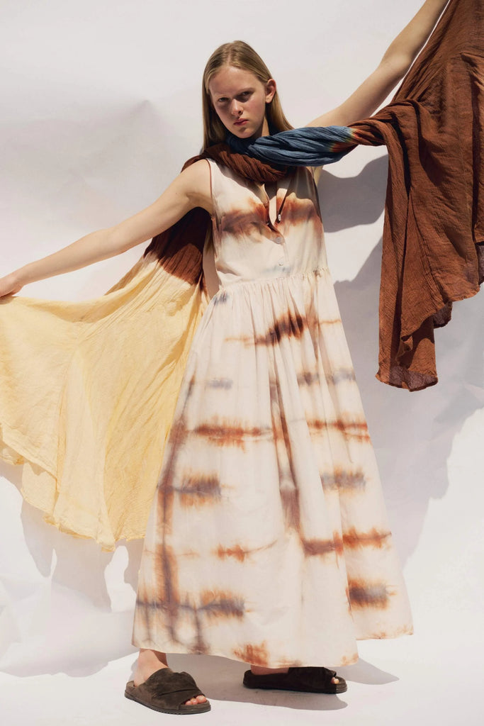 Silk Cotton Tank Maxi Dress