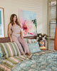 Cactus Stripe Linen European Pillowcase Set by Kip & Co