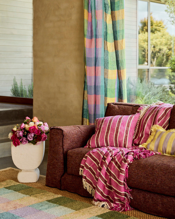 Cherry Sundae Woven Square Cushion by Kip & Co