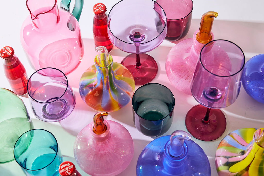 Isle Of Pink Carafe & Glass