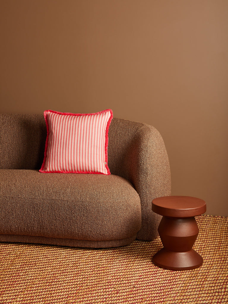 Pinstripe Rose 50cm Cushion styled