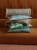 Lattice Blue 60cm Cushion styled