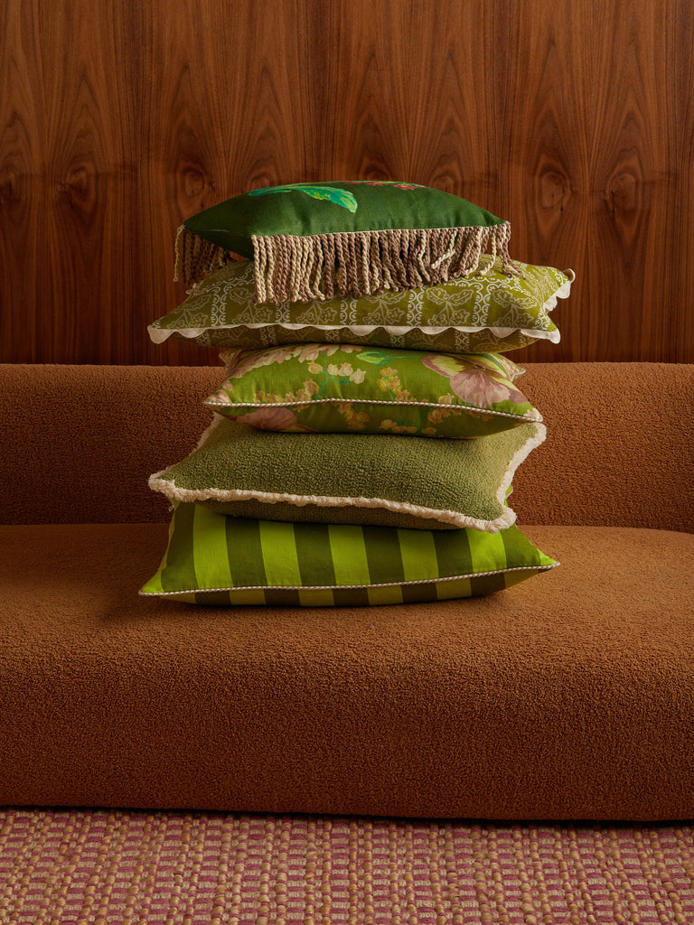 Mountain Floral Citrine 50cm Cushion styled