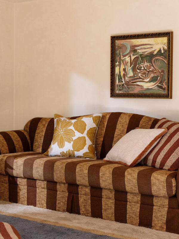 Grain Cream 50cm Cushion styled