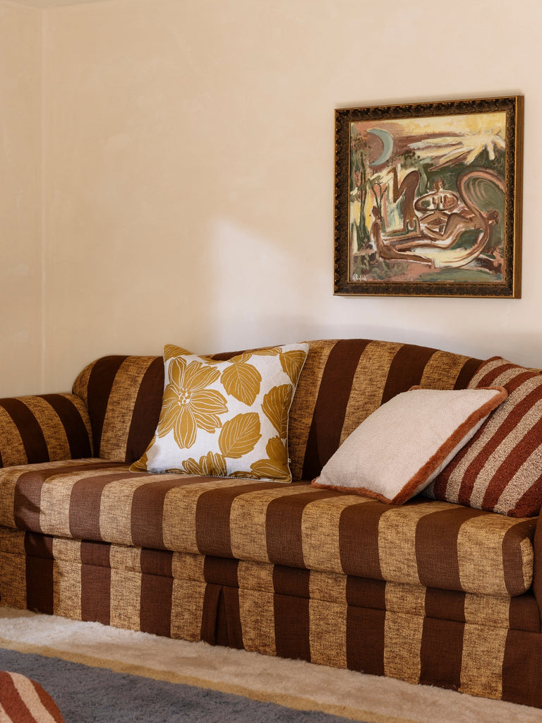 Grain Cream 50cm Cushion styled