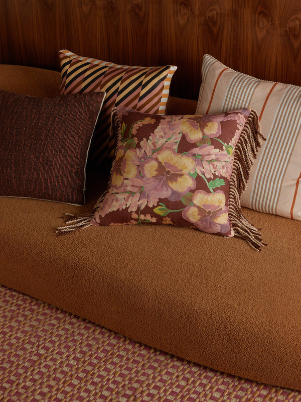 Horizon Tan 50cm Cushion styled