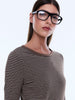 Piper Long Sleeve Stripe Top - Sand Stripe