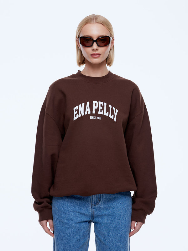 Mila Oversized Sweater - Chocolate/Ena Pelly