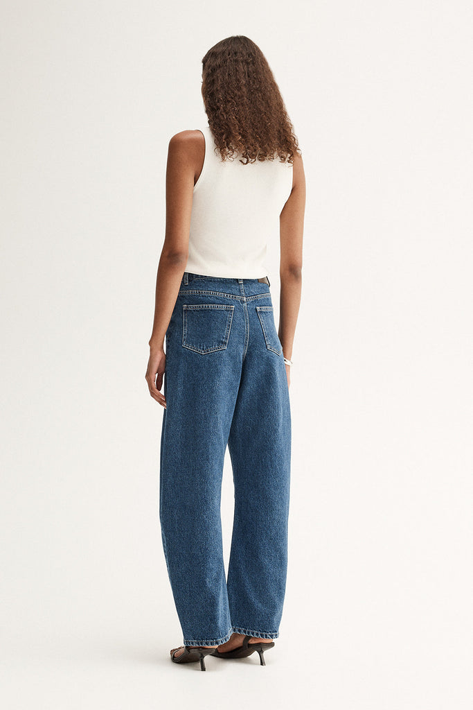 Mason Barrel Leg Jean Dark Indigo