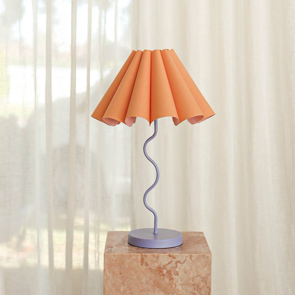 Cora Table Lamp - Tropical Peach + Purple