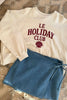 Le Holiday Club Sweater - Coconut White - Red