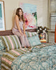 Cactus Stripe Linen Flat Sheet by Kip & Co