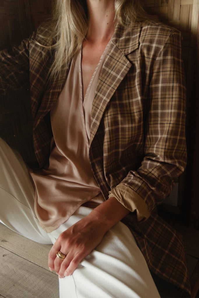 Odilla Jacket - Sand Plaid