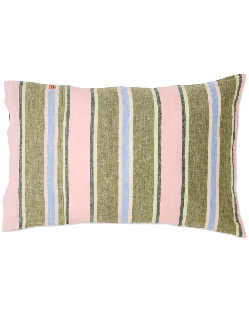 Cactus Stripe Linen Pillowcase Set by Kip & Co