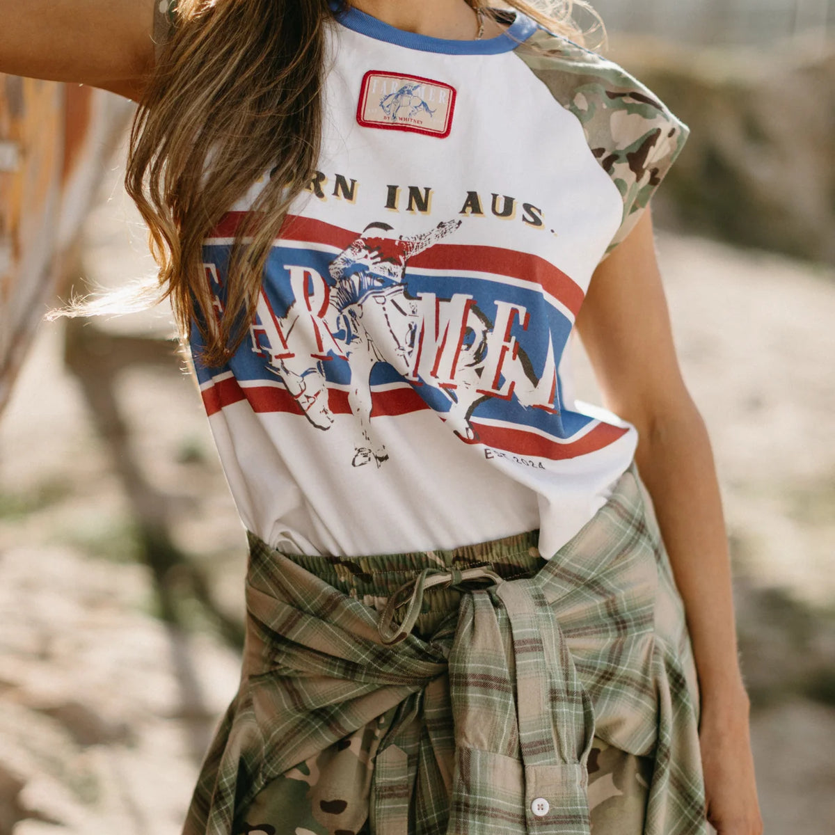 Moddern Camo Camo Raglan Tank– Jumbled
