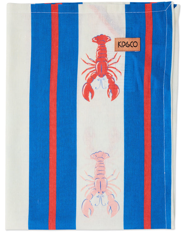 Lobster Fan Club Tea Towel by Kip & Co