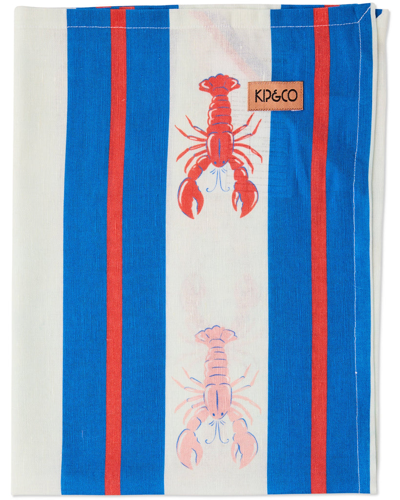 Lobster Fan Club Tea Towel by Kip & Co