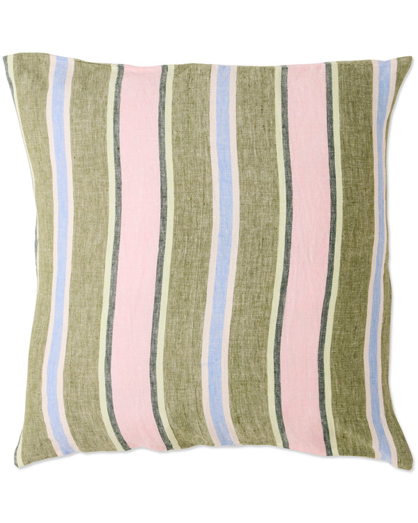 Cactus Stripe Linen European Pillowcase Set by Kip & Co