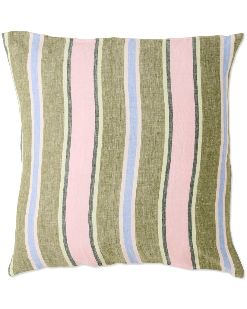 Cactus Stripe Linen European Pillowcase Set by Kip & Co