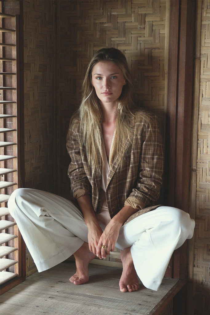 Odilla Jacket - Sand Plaid