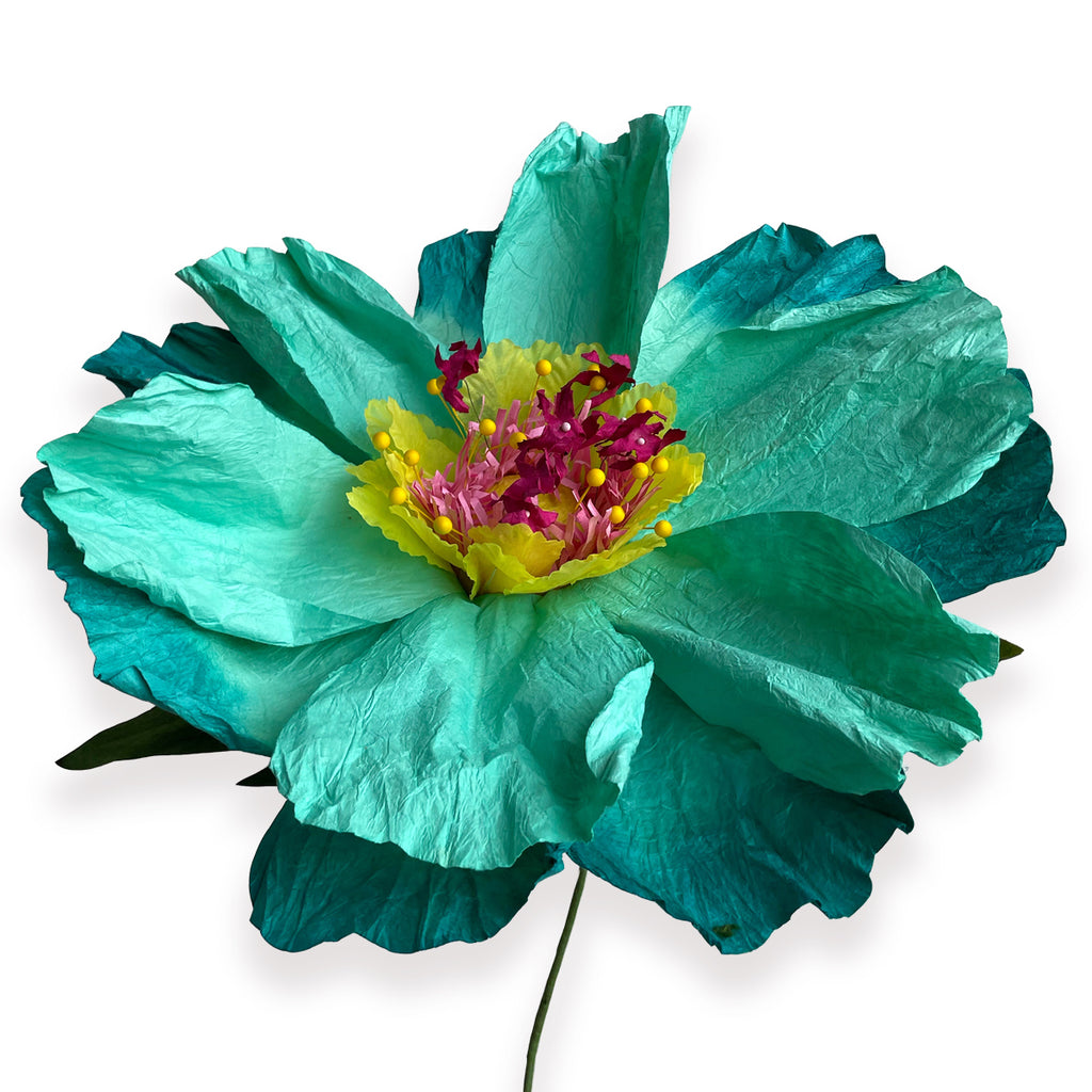 Paper Flower - Turquoise Dancing Flower XL