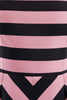 jumbled Rebecca vallance Jocelyn stripe midi dress black pink fitted bodice strap full skirt event dress special occasion fashion womens australia classic style jumbledonline
