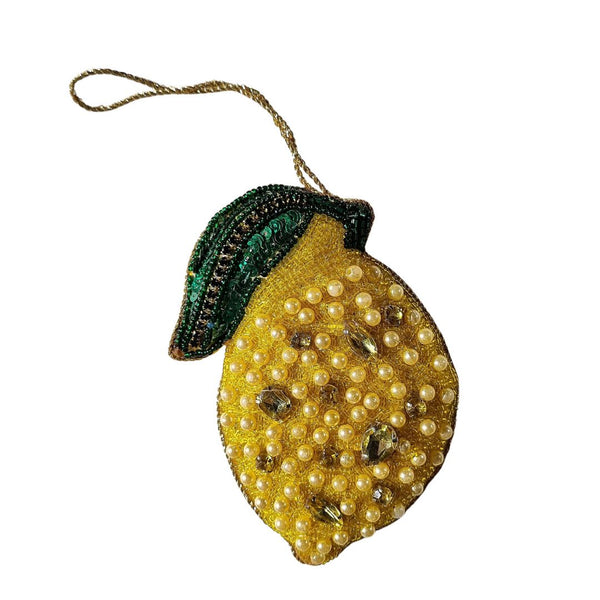 Beaded Ornament - Lemon