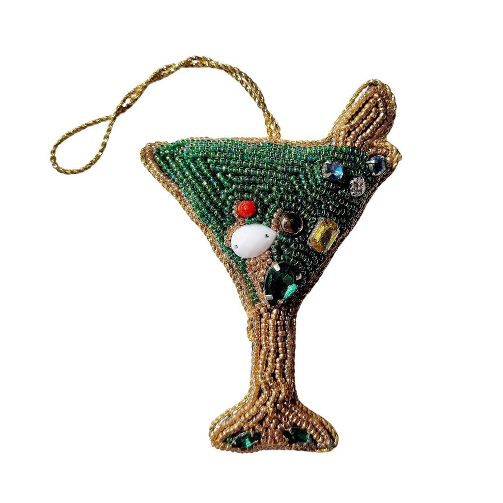 Beaded Ornament - Martini
