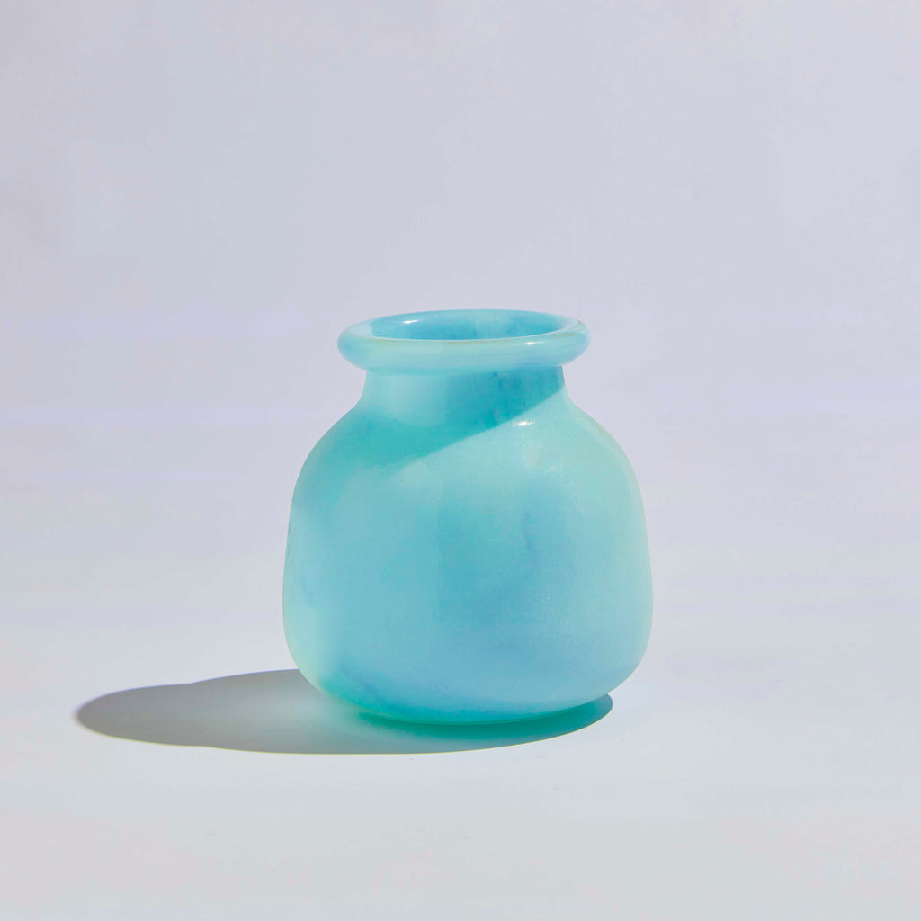 jumbled ben David KAS Byron round vase sky blue sculpture design australia