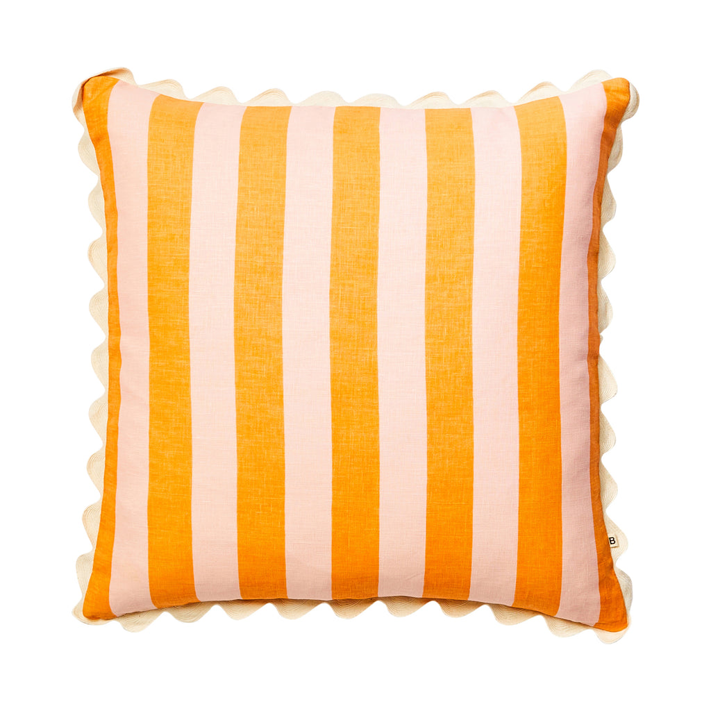 Bold Stripe Orange Pink Cushion