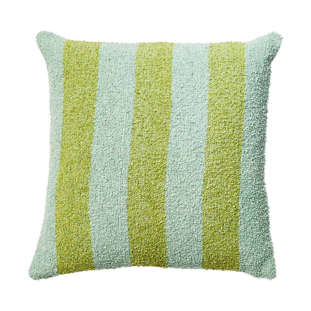 Boucle Stripe Blue Green Cushion