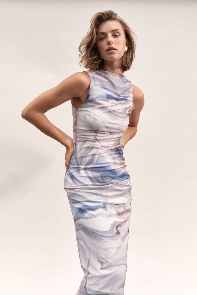 Nura Dress - Orbit Print