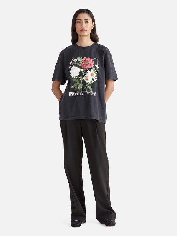 jumbled ena Pelly bouquet oversized tee t-shirt black summer womens fashion australia jumbledonline