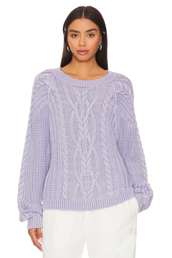 jumbled free people Frankie cable knit sweater heavenly lavender purple chunky knit relaxed slouchy layering autumn winter womens fashion australia jumbledonline