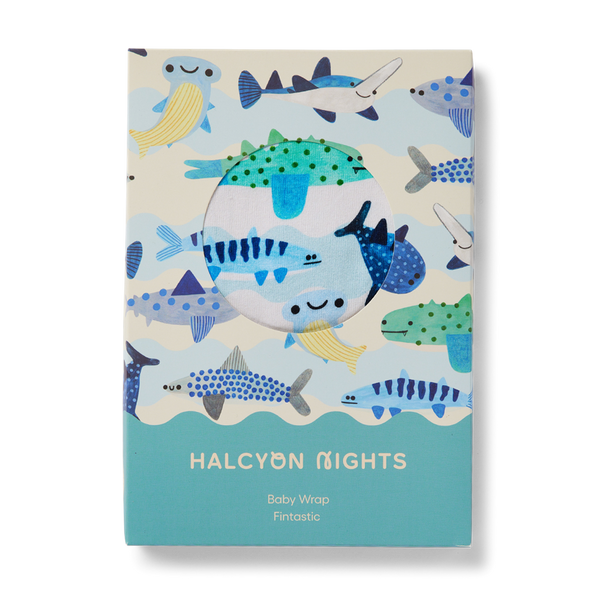 jumbled halcyon nights baby swaddle wrap cotton jersey blanket pram cover baby shower gift new baby fintastic shark baby boy