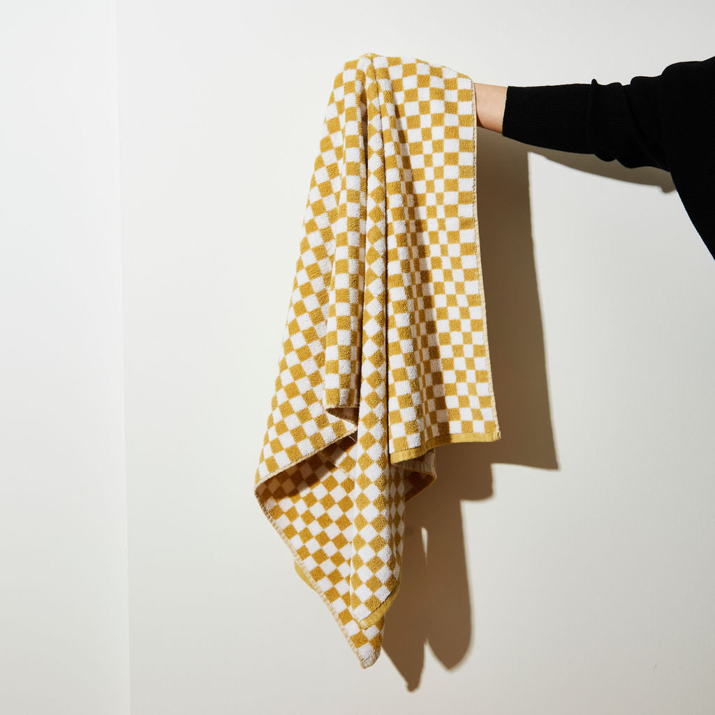 Bath Towel - Yellow Check