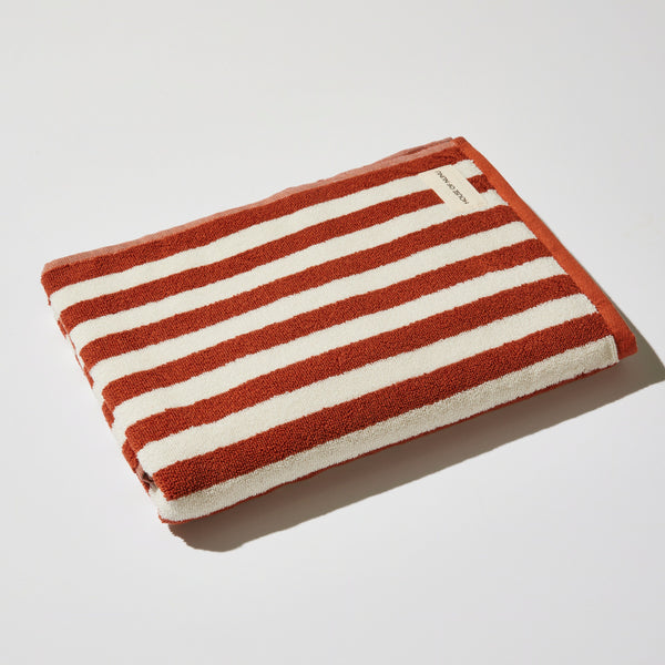 Bath Towel - Ochre Stripe