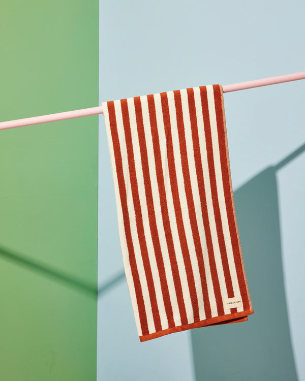 Bath Towel - Ochre Stripe