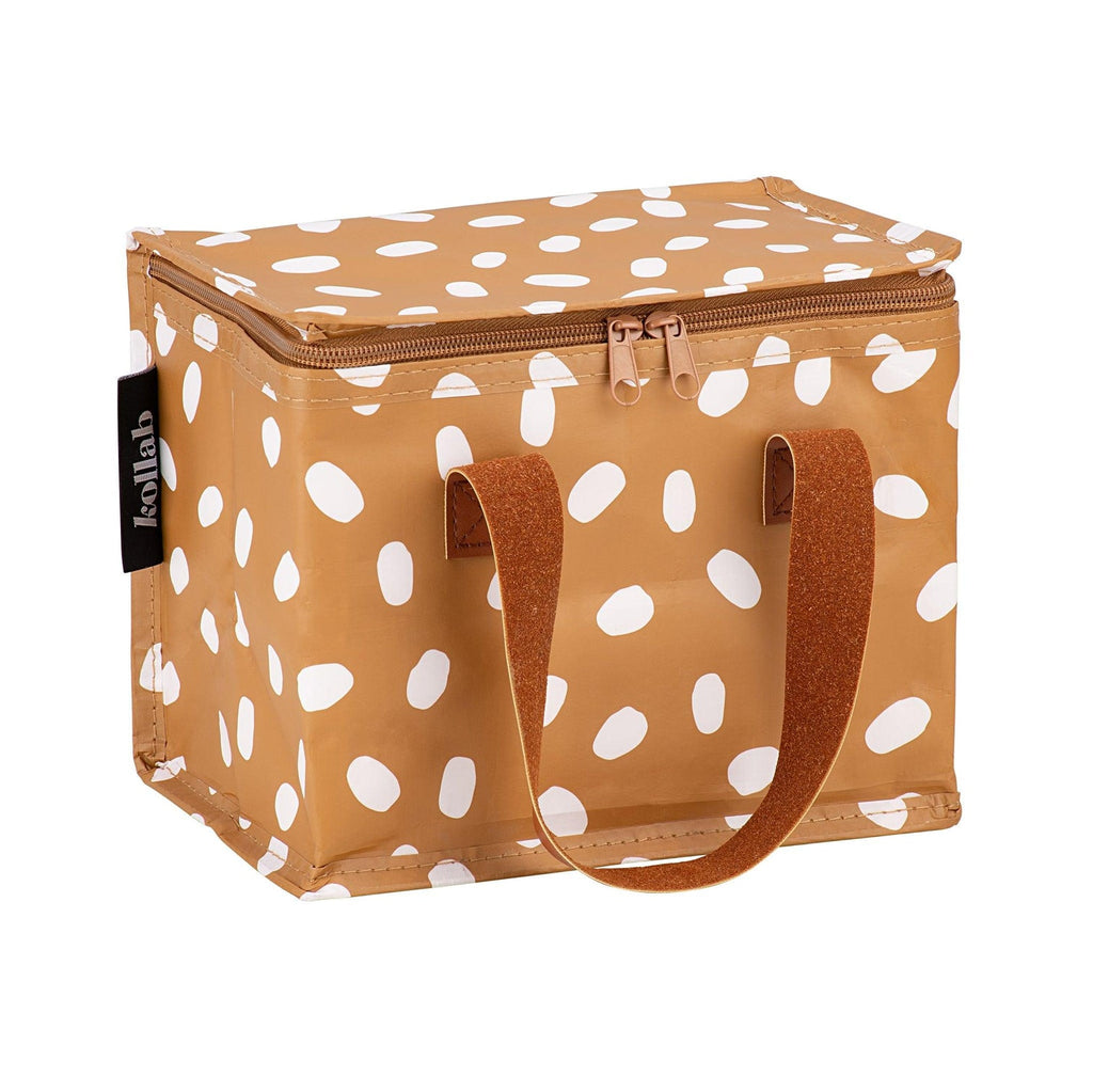 jumbled kollab lunch box spotty tan white spot insulated cooler bag work school picnic australia jumbledonline