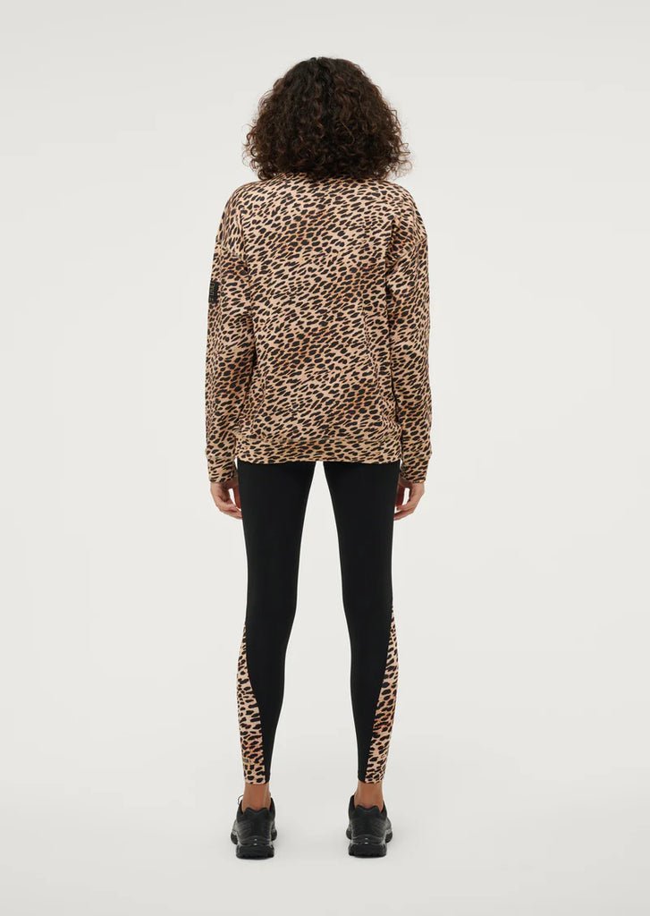 jumbled pe nantion elemental sweater cheetah animal print tan black jumper workout athelesuire womends winter fashion australia
