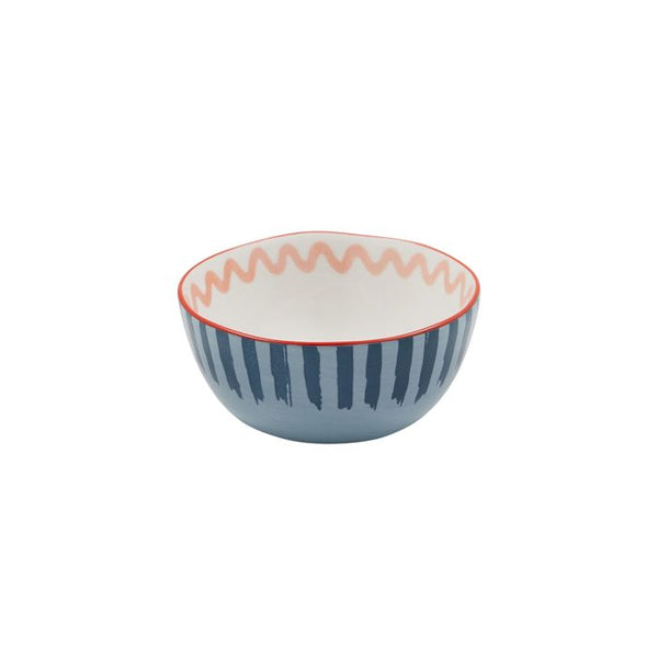 jumbled riviera shell ceramic bowl kitchen fun red white blue stripe pattern australia gift coast to coast jumbledonline