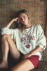 Le Holiday Club Sweater - Coconut White - Red
