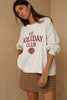 Le Holiday Club Sweater - Coconut White - Red