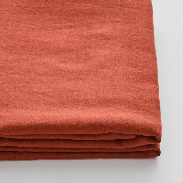 Linen Flat Sheet - Brick